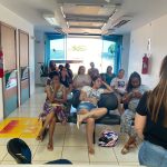 Reunião com grupo de gestantes na Clínica da Mulher